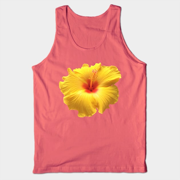 Yellow and Red Hibiscus Tank Top by StevenElliot